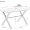 Esstisch Bonny Monument Nachbildung B/H/T: ca. 140x75x90 cm – Bild 2