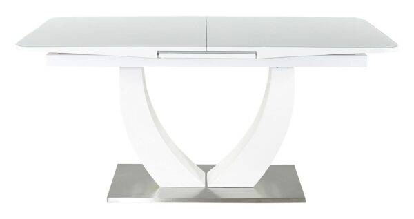 Esstisch weiß Hochglanz B/H/T: ca. 160x76x90 cm – Bild 2