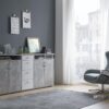 Sideboard Maximo Beton Optik weiß B/H/T: ca. 208x94x38 cm – Bild 2