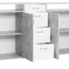 Sideboard Maximo Beton Optik weiß B/H/T: ca. 208x94x38 cm – Bild 4