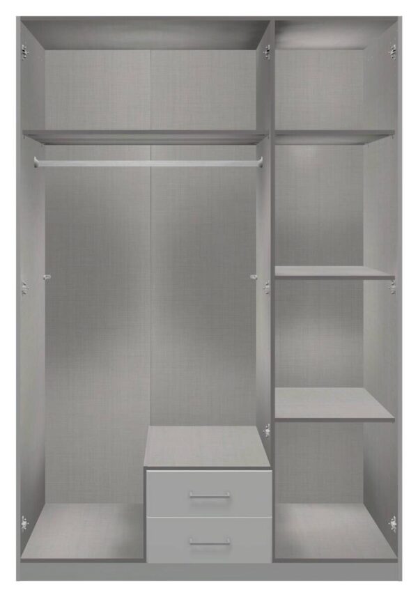 Kleiderschrank Kärnten Alpinweiß Nachbildung B/H/T: ca. 135x199x58 cm – Bild 2