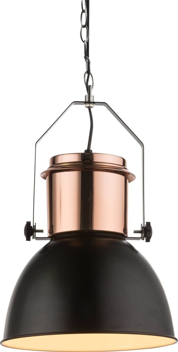 GLOBO Pendelleuchte 15282 Kupfer schwarz Metall H/D: ca. 120x27 cm E27 1 Brennstellen – Bild 4