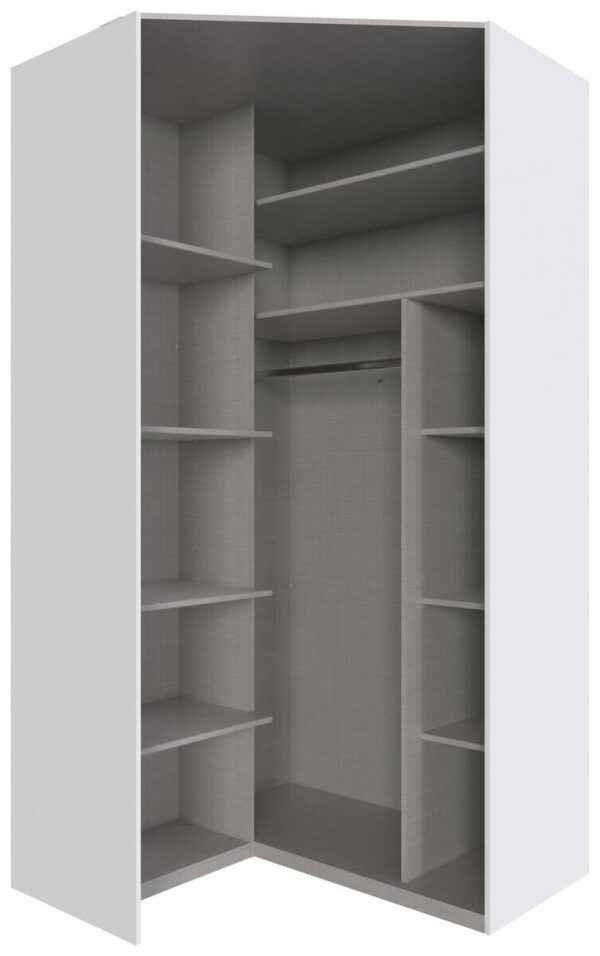 Eckschrank New York C Alpinweiß B/H/T: ca. 120x236x120 cm Eckschrank New York C Alpinweiß B/H/T: ca. 120x236x120 cm – Bild 2