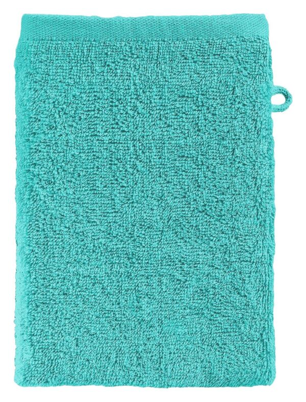 Waschhandschuh Miami türkis Baumwolle B/L: ca. 15x21 cm – Bild 2