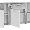 Kommode Trentino Beton Optik weiß B/H/T: ca. 155x81x40 cm – Bild 2