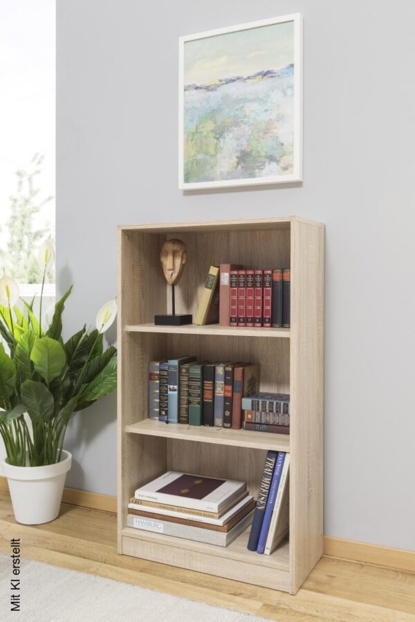 Regal Peggy 5 Eiche Sonoma Nachbildung B/H/T: ca. 58x103x28 cm – Bild 3