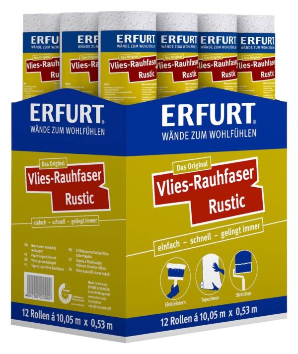 Erfurt Rauhfaser Rustic weiß B/L: ca. 53x1005 cm Erfurt Rauhfaser Rustic weiß B/L: ca. 53x1005 cm – Bild 2