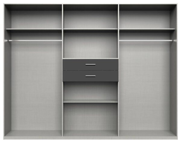 Kleiderschrank Odessa Eiche Nachbildung B/H/T: ca. 270x208x58 cm – Bild 3