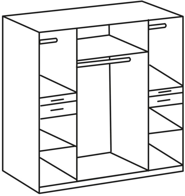 Kleiderschrank Koblenz weiß B/H/T: ca. 180x198x58 cm – Bild 2