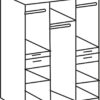 Kleiderschrank Koblenz weiß B/H/T: ca. 135x198x58 cm – Bild 3