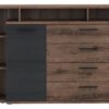 Sideboard schlamm schwarz Eiche Nachbildung B/H/T: ca. 153,1x98,5x41,3 cm Sideboard schlamm schwarz Eiche Nachbildung B/H/T: ca. 153,1x98,5x41,3 cm – Bild 4