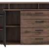 Sideboard schlamm schwarz Eiche Nachbildung B/H/T: ca. 153,1x98,5x41,3 cm Sideboard schlamm schwarz Eiche Nachbildung B/H/T: ca. 153,1x98,5x41,3 cm – Bild 5