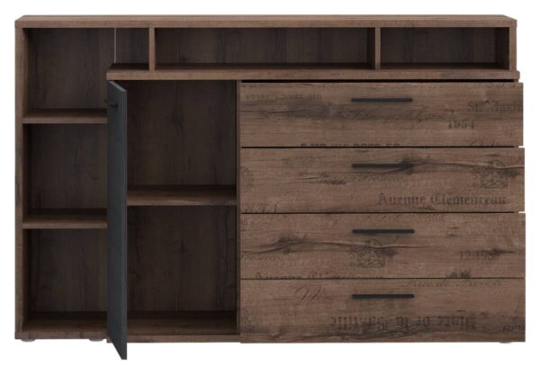 Sideboard schlamm schwarz Eiche Nachbildung B/H/T: ca. 153,1x98,5x41,3 cm Sideboard schlamm schwarz Eiche Nachbildung B/H/T: ca. 153,1x98,5x41,3 cm – Bild 5