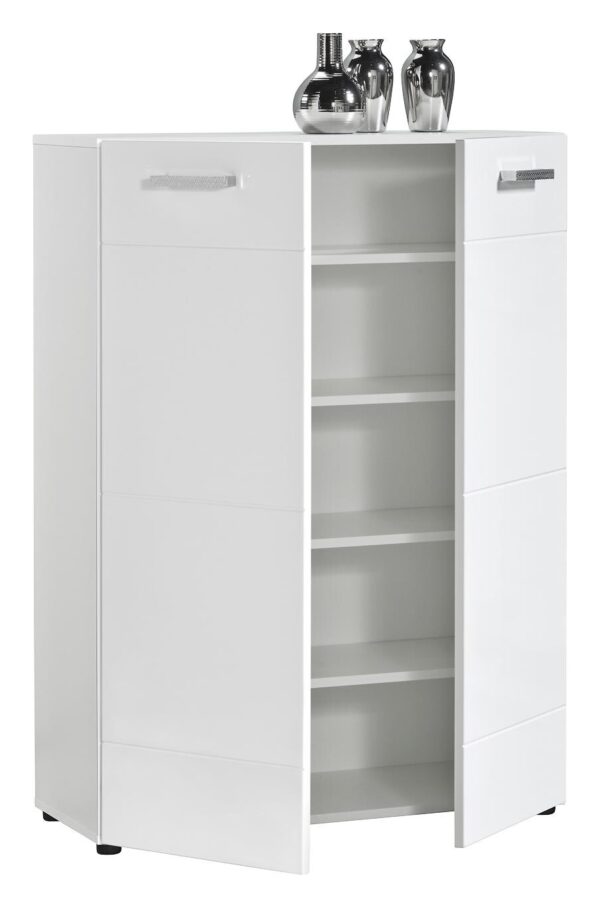 Kommode Kairo 1 weiß weiß Hochglanz B/H/T: ca. 79x111x34 cm – Bild 2