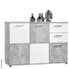 Kommode Zero Beton Optik weiß B/H/T: ca. 117x82x39 cm – Bild 2