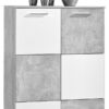Kommode Zero Beton Optik weiß B/H/T: ca. 78x120x39 cm – Bild 2