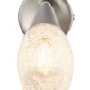 GLOBO Spot Franziska nickel matt klar Glas Metall Acryl B/L: ca. 7x14 cm 1 Brennstellen – Bild 4