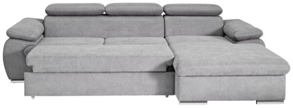 Ecksofa mit Bettfunktion und Bettkasten graubraun – Bild 2