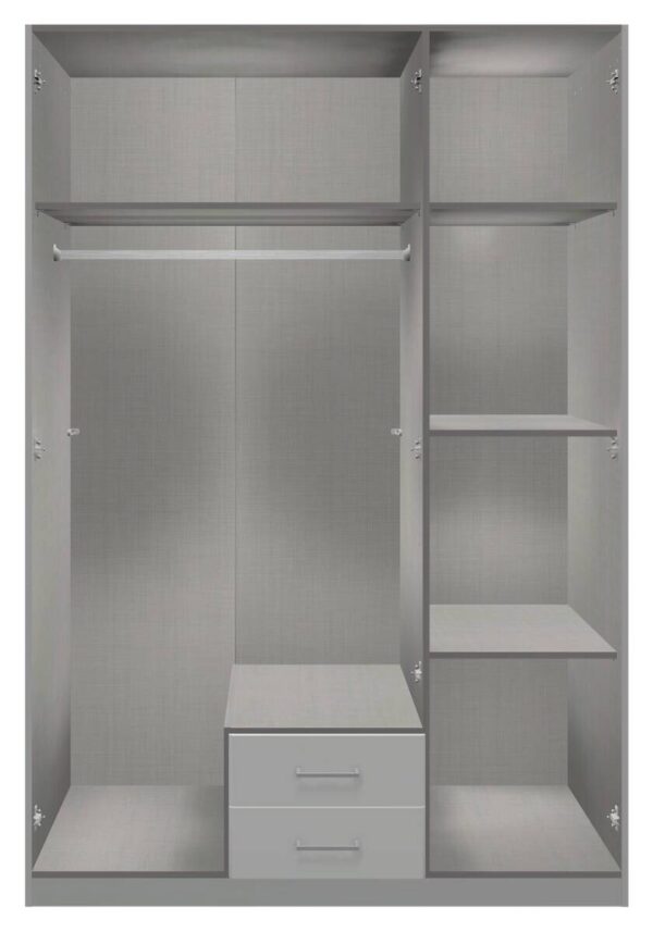 Kleiderschrank Cork Eiche Nachbildung Graphit B/H/T: ca. 135x199x58 cm – Bild 3