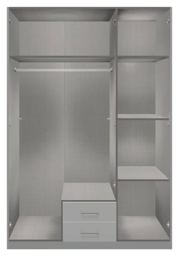Kleiderschrank Duisburg Graphit B/H/T: ca. 135x199x58 cm – Bild 3