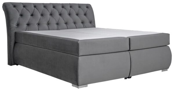 Boxspringbett Agnes dunkelgrau Liegefläche B/L: ca. 180x200 cm – Bild 2