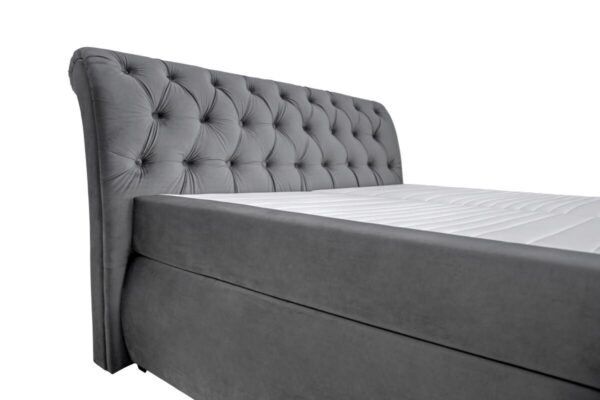 Boxspringbett Agnes dunkelgrau Liegefläche B/L: ca. 180x200 cm – Bild 3