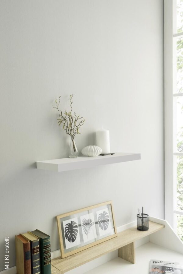 Wandboard Shelvy 60 weiß B/H/T: ca. 60x4x24 cm – Bild 2