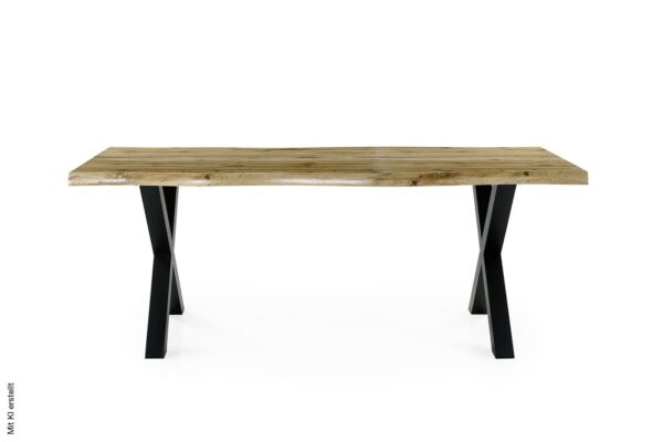 Esstisch Eiche Wild Nachbildung B/H/T: ca. 200x76x100 cm – Bild 2