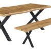 Esstisch Eiche Wild Nachbildung B/H/T: ca. 200x76x100 cm – Bild 3