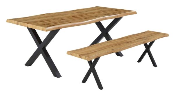 Esstisch Eiche Wild Nachbildung B/H/T: ca. 200x76x100 cm – Bild 3