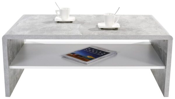 Couchtisch Cala Luna C4T02 Beton Optik Alpinweiß Nachbildung B/H/T: ca. 100x40x59 cm – Bild 2