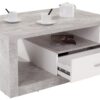 Couchtisch Iguan Beton Optik weiß Nachbildung B/H/T: ca. 110x45x67 cm – Bild 2