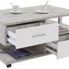 Couchtisch Quattro Beton Optik weiß Nachbildung B/H/T: ca. 105x45x60 cm – Bild 2