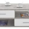 Couchtisch Quattro Beton Optik weiß Nachbildung B/H/T: ca. 105x45x60 cm – Bild 3