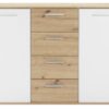Kommode Jacky 2 Eiche Artisan Nachbildung weiß B/H/T: ca. 120x85x35 cm – Bild 5