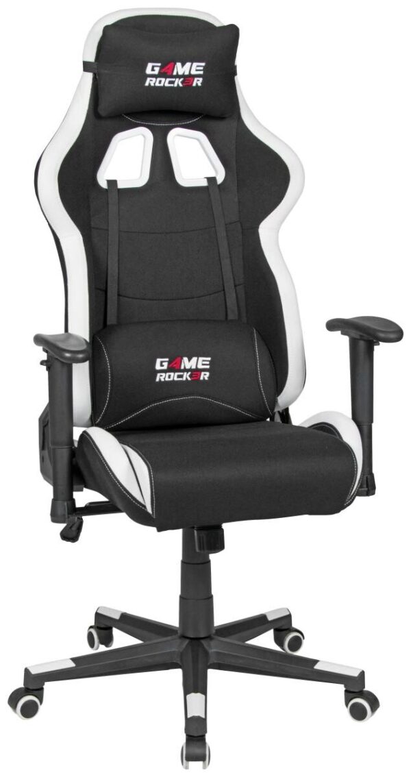 Gaming-Sessel Game Rocker schwarz weiß – Bild 2