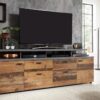 TV-Lowboard Mood Old Wood Nachbildung Beton dunkel Optik B/H/T: ca. 180x65x44 cm – Bild 5