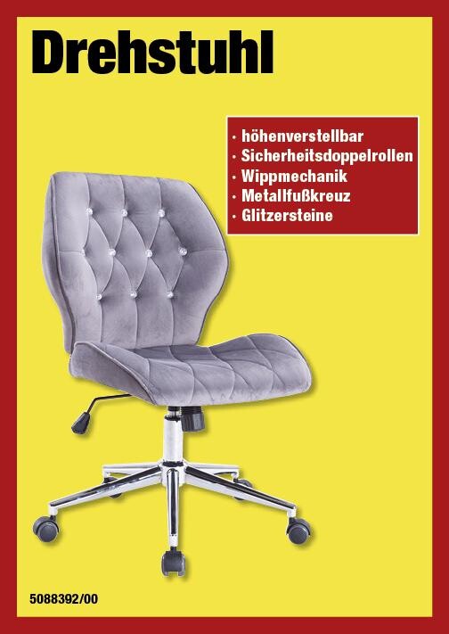 Drehstuhl Jolina grau – Bild 4
