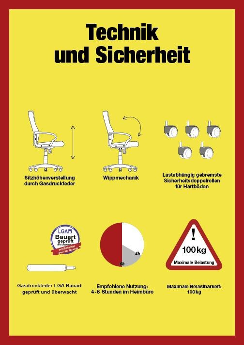 Drehstuhl Jolina grau – Bild 5