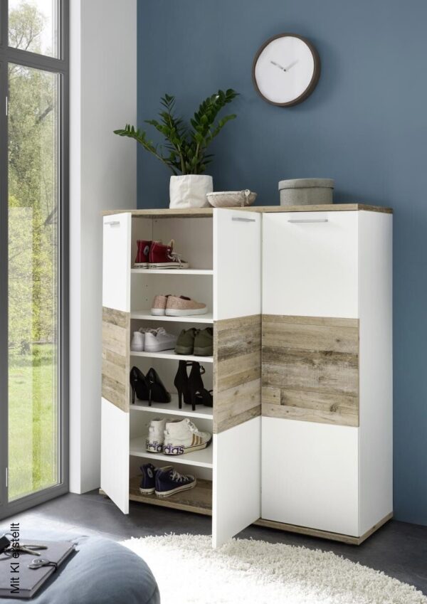 Kommode Hugo weiß Old Wood hell Nachbildung B/H/T: ca. 116x122x38 cm – Bild 2