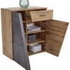 Schuhkommode Venedig Eiche Artisan Nachbildung Beton dunkel Nachbildung B/H/T: ca. 80x92x35 cm – Bild 2