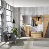 Schuhkommode Venedig Eiche Artisan Nachbildung Beton dunkel Nachbildung B/H/T: ca. 80x92x35 cm – Bild 3