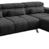 Ecksofa mit elektrischer Sitztiefenverstellung schwarz Flachgewebe B/H/T: ca. 285x99x201 cm – Bild 2