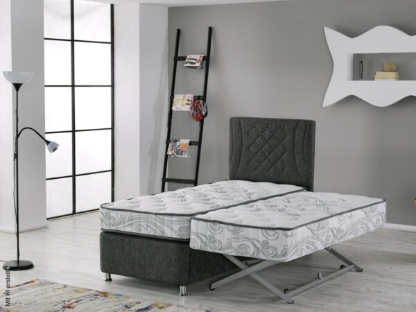 Polsterbett Comet grau dunkel Liegefläche B/L: ca. 90x200 cm – Bild 3