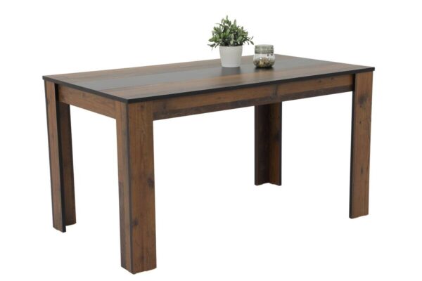 Tischgruppe Helene Old Wood Nachbildung schwarz B/H/T: ca. 140x76x80 cm – Bild 3