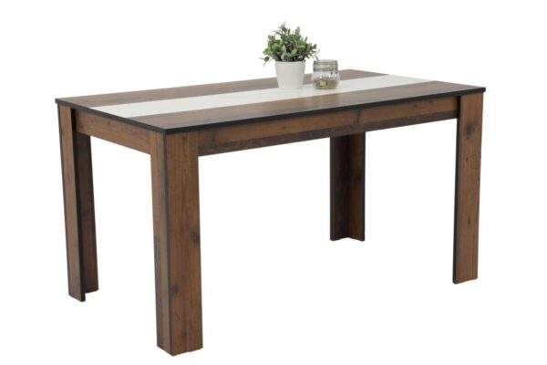 Tischgruppe Helene Old Wood Nachbildung schwarz B/H/T: ca. 140x76x80 cm – Bild 5