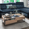 Couchtisch Bozen II glasklar Eiche Sonoma Nachbildung schwarz B/H/T: ca. 110x42x60 cm – Bild 3