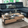 Couchtisch Bozen II glasklar Eiche Sonoma Nachbildung schwarz B/H/T: ca. 110x42x60 cm – Bild 4