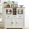 Highboard Jasmin weiß Pinie Nachbildung Eiche Artisan Nachbildung B/H/T: ca. 143x150x42 cm – Bild 4