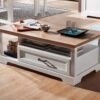 Couchtisch Jasmin Eiche Artisan Nachbildung weiß Pinie Nachbildung B/H/T: ca. 120x45x67 cm Couchtisch Jasmin Eiche Artisan Nachbildung weiß Pinie Nachbildung B/H/T: ca. 120x45x67 cm – Bild 2